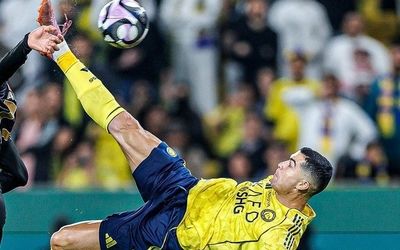 گل آکروباتیک و زیبای کریس رونالدو در ۴۰ سالگی